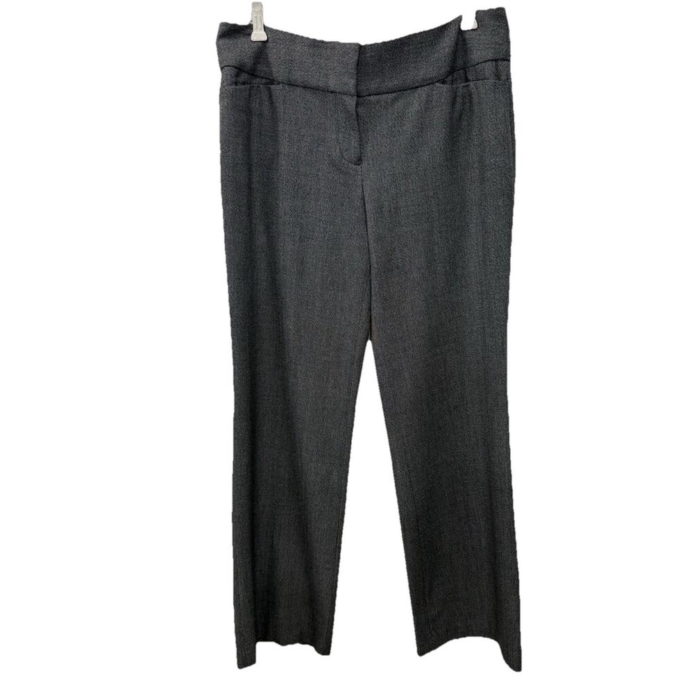 VIVIENNE TAM Women’s Dress Pants Sz 12 Gray Twill Tailored Office Trousers